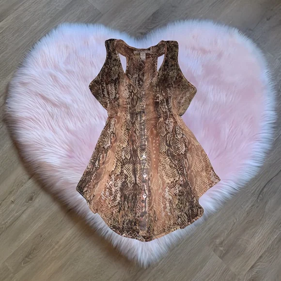 American Rag Sleeveless Tieback Button down blouse - Picture 7 of 7